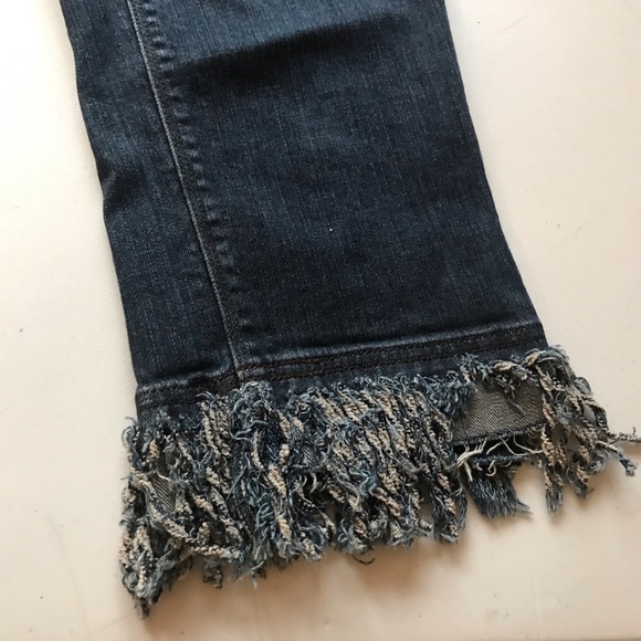 Simply Vera Vera Wang Straight Leg Jeans with Fringe size 6P - Picture 9 of 13